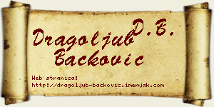 Dragoljub Backović vizit kartica